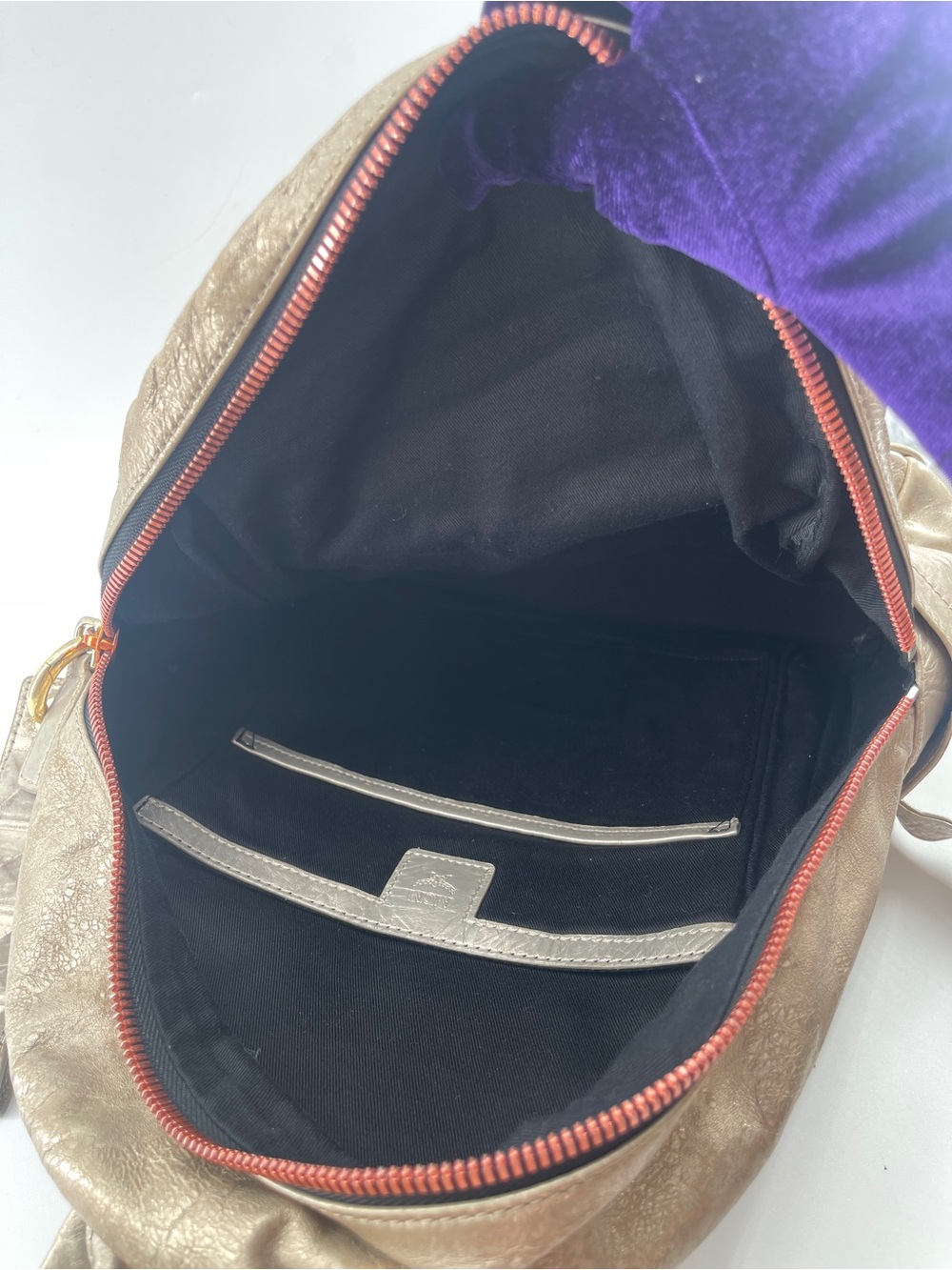 MCM Rucksack Metalic Gold Backpack - Picture 15 of 15